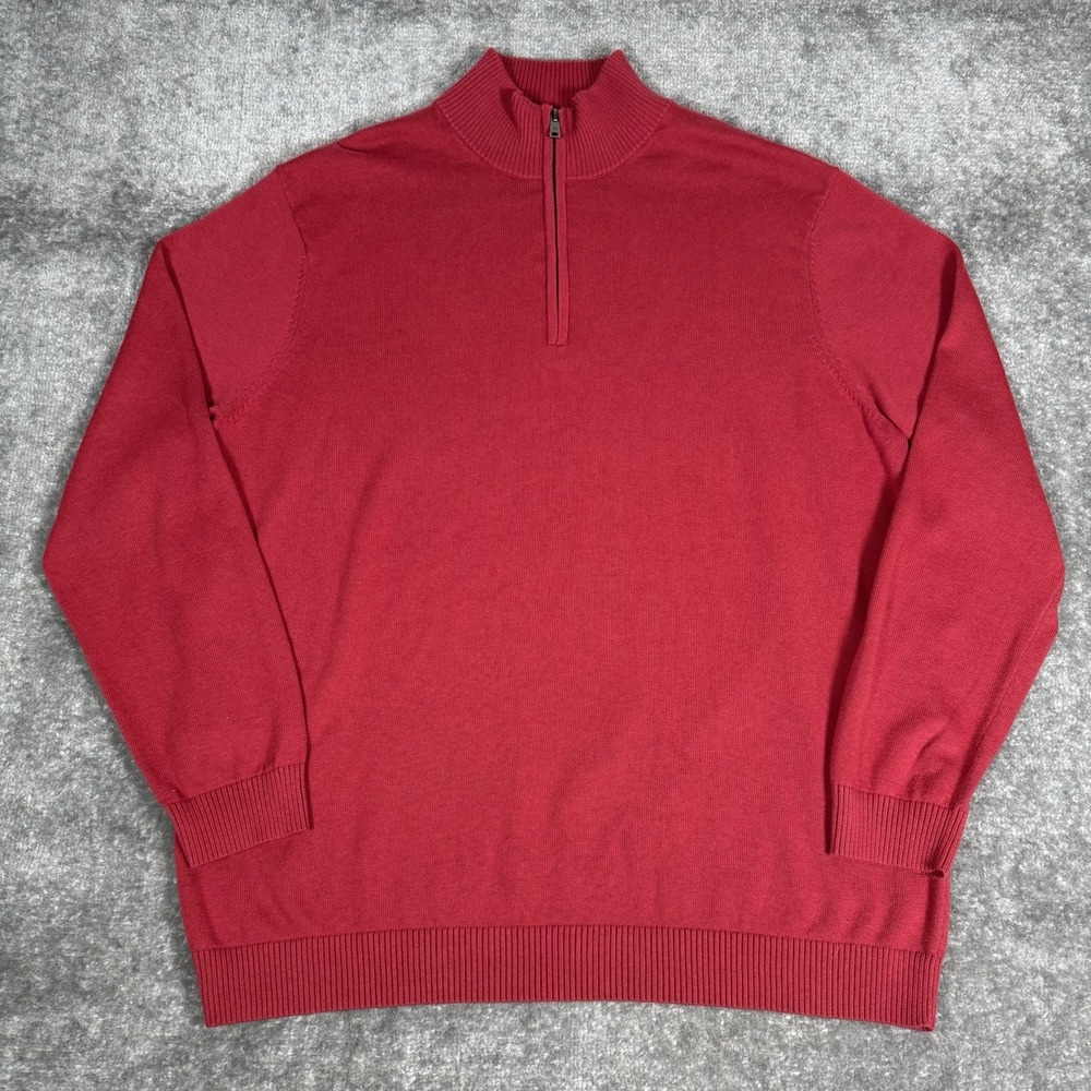 WooLOvers Sweater‎ Women's XL Red Organic Cotton Cashmere Mock Neck